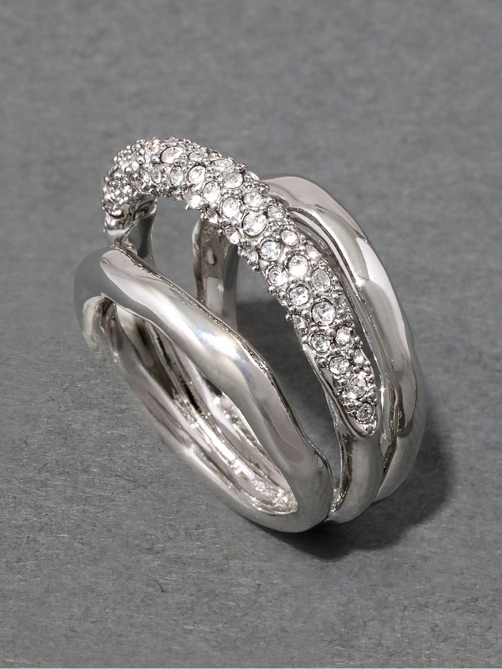 Alexis Bittar Silver Solanales Crystal Orbiting Ring